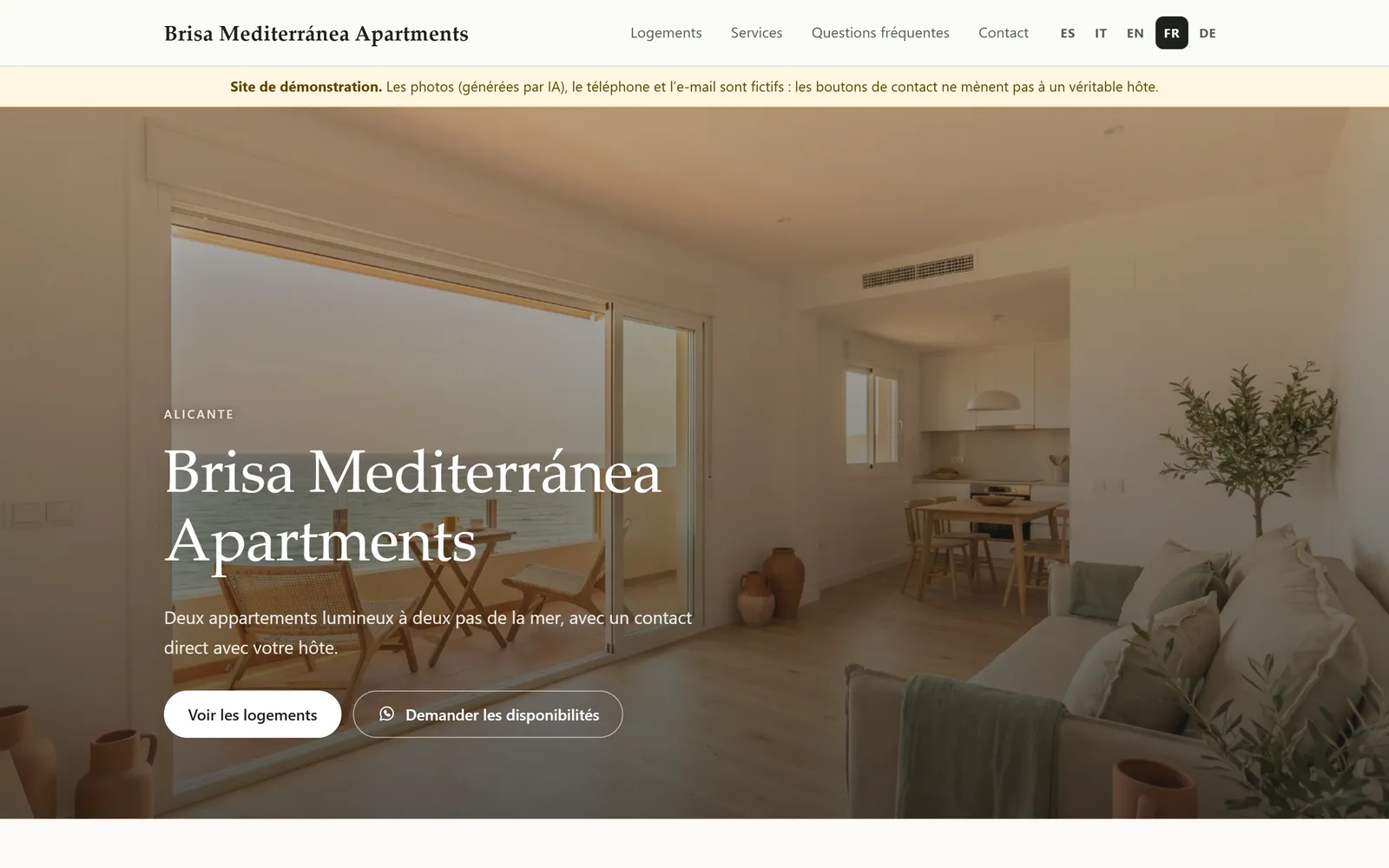 Kit Site Web pour Locations de Vacances
