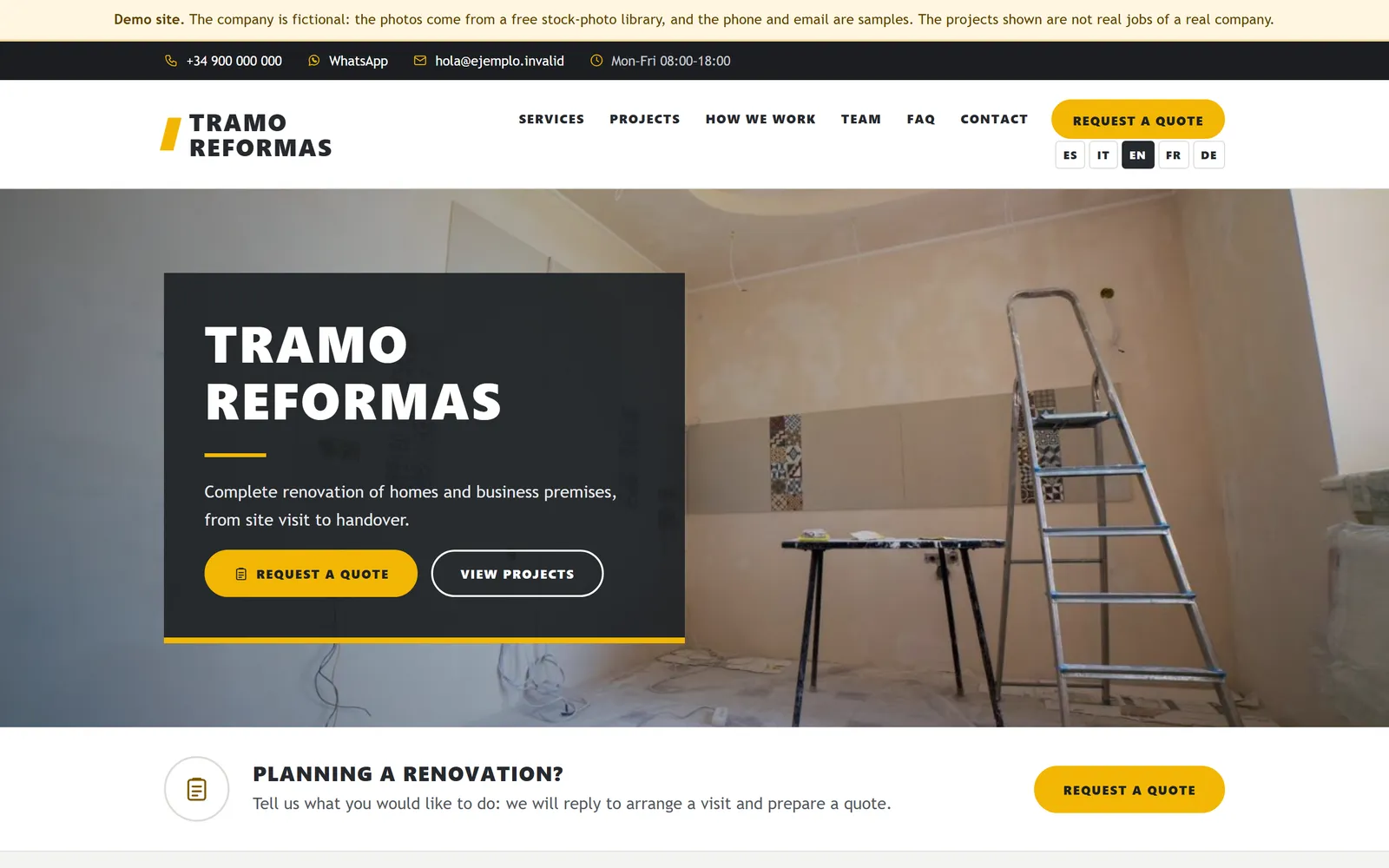 Renovation Website Kit