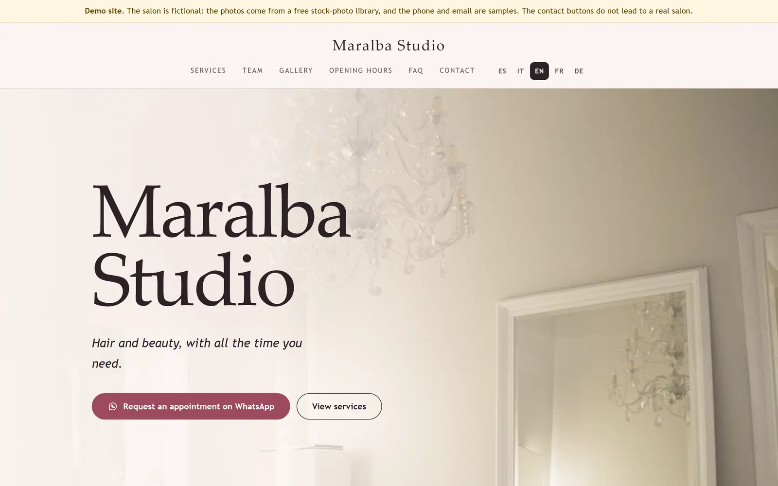 Hair & Beauty Salon Website Kit