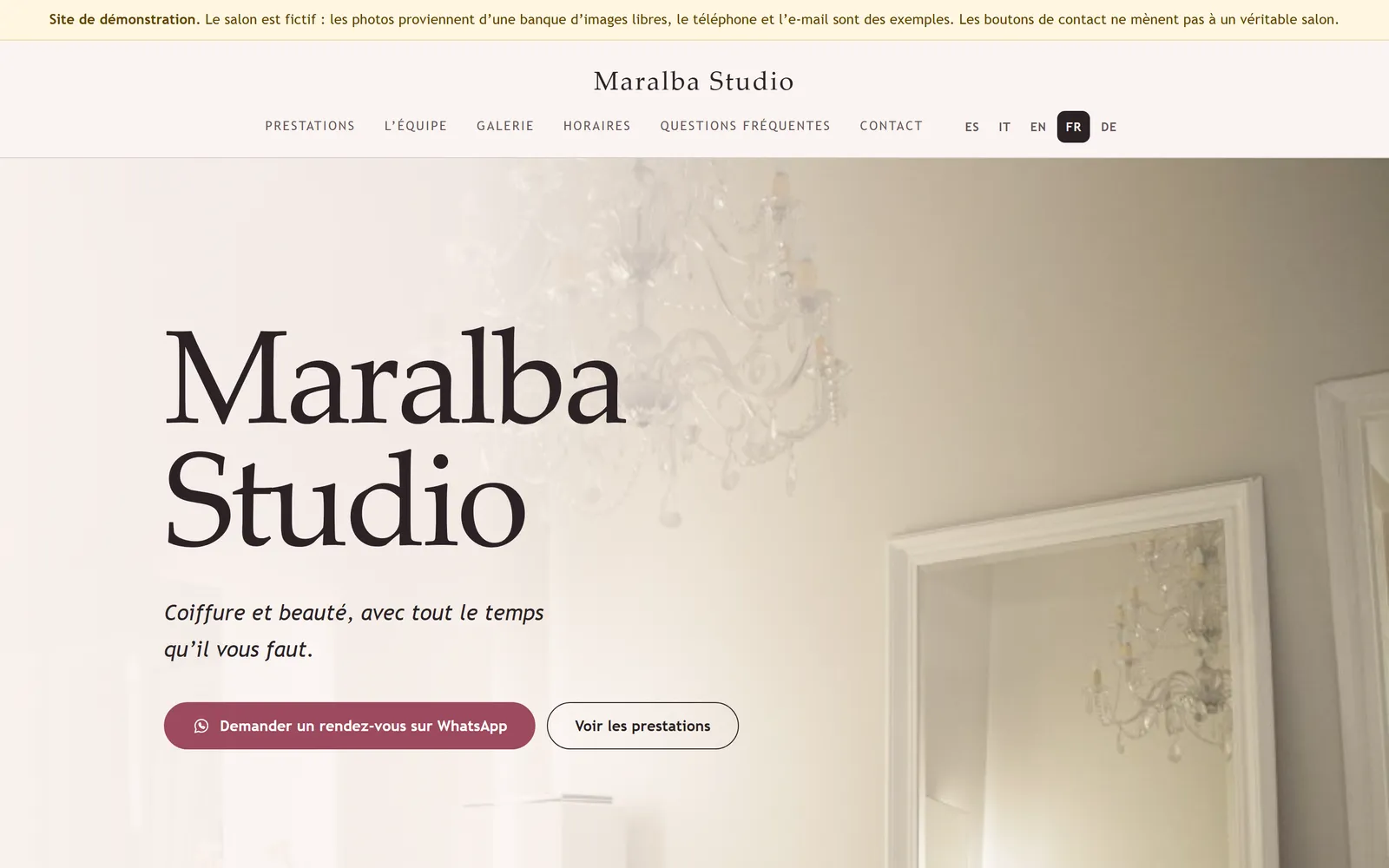 Kit Site Web pour Salons de Coiffure et de Beauté